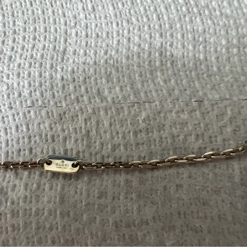Gucci Sterling Silver Charm and Logo Stamp Authentic Necklace! Comes with box! - Picture 9 of 10